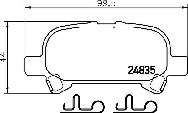 HELLA PAGID 8DB 355 014-751 - Bremžu uzliku kompl., Disku bremzes ps1.lv