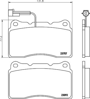 HELLA PAGID 8DB 355 014-731 - Bremžu uzliku kompl., Disku bremzes ps1.lv