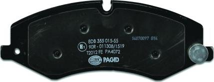 HELLA PAGID 8DB 355 015-551 - Bremžu uzliku kompl., Disku bremzes ps1.lv