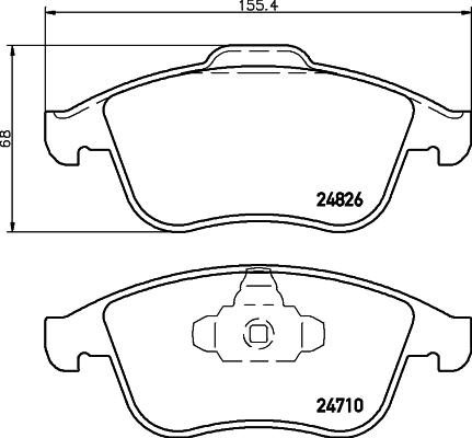 HELLA PAGID 8DB 355 015-041 - Bremžu uzliku kompl., Disku bremzes ps1.lv