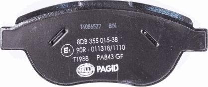 HELLA PAGID 8DB 355 015-381 - Bremžu uzliku kompl., Disku bremzes ps1.lv