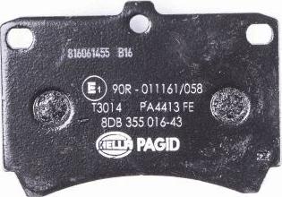 HELLA PAGID 8DB 355 016-431 - Bremžu uzliku kompl., Disku bremzes ps1.lv