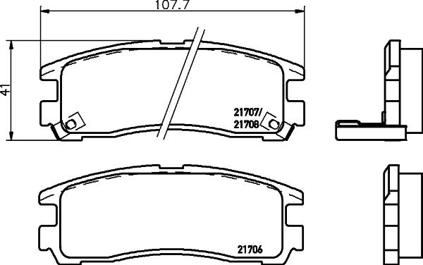 HELLA PAGID 8DB 355 016-591 - Bremžu uzliku kompl., Disku bremzes ps1.lv