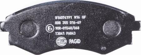 HELLA PAGID 8DB 355 016-691 - Bremžu uzliku kompl., Disku bremzes ps1.lv