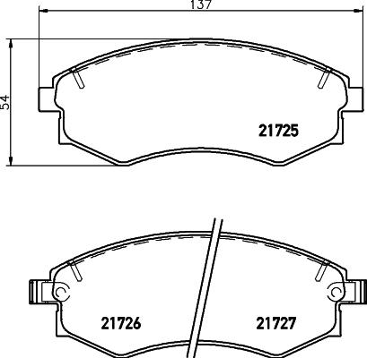 HELLA PAGID 8DB 355 016-691 - Bremžu uzliku kompl., Disku bremzes ps1.lv