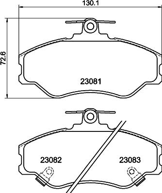 HELLA PAGID 8DB 355 016-641 - Bremžu uzliku kompl., Disku bremzes ps1.lv