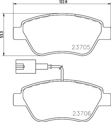 HELLA PAGID 8DB 355 016-071 - Bremžu uzliku kompl., Disku bremzes ps1.lv