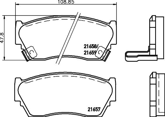 HELLA PAGID 8DB 355 016-351 - Bremžu uzliku kompl., Disku bremzes ps1.lv