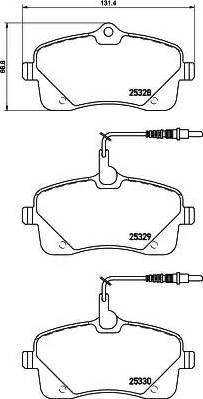 HELLA PAGID 8DB 355 016-261 - Bremžu uzliku kompl., Disku bremzes ps1.lv