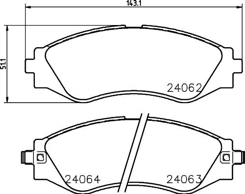 HELLA PAGID 8DB 355 010-951 - Bremžu uzliku kompl., Disku bremzes ps1.lv