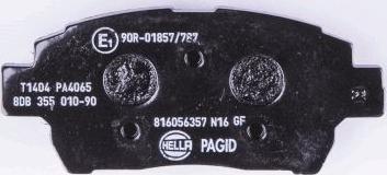 HELLA PAGID 8DB 355 010-901 - Bremžu uzliku kompl., Disku bremzes ps1.lv