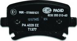 HELLA PAGID 8DB 355 010-601 - Bremžu uzliku kompl., Disku bremzes ps1.lv