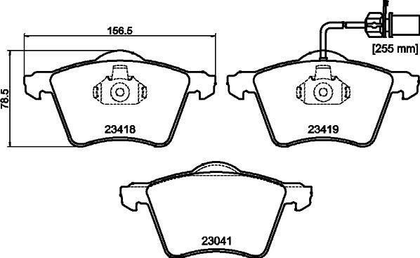 HELLA PAGID 8DB 355 010-631 - Bremžu uzliku kompl., Disku bremzes ps1.lv