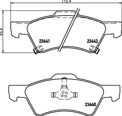 HELLA PAGID 8DB 355 010-061 - Bremžu uzliku kompl., Disku bremzes ps1.lv