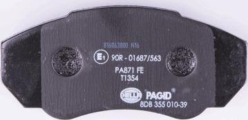 HELLA PAGID 8DB 355 010-391 - Bremžu uzliku kompl., Disku bremzes ps1.lv