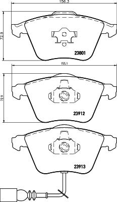 HELLA PAGID 8DB 355 010-351 - Bremžu uzliku kompl., Disku bremzes ps1.lv