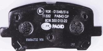 HELLA PAGID 8DB 355 010-221 - Bremžu uzliku kompl., Disku bremzes ps1.lv