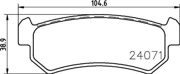 HELLA PAGID 8DB 355 011-451 - Bremžu uzliku kompl., Disku bremzes ps1.lv