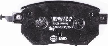 HELLA PAGID 8DB 355 011-101 - Bremžu uzliku kompl., Disku bremzes ps1.lv