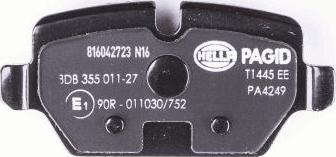 HELLA PAGID 8DB 355 011-271 - Bremžu uzliku kompl., Disku bremzes ps1.lv