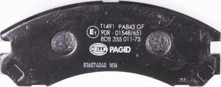 HELLA PAGID 8DB 355 011-751 - Bremžu uzliku kompl., Disku bremzes ps1.lv