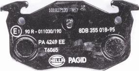 HELLA PAGID 8DB 355 018-951 - Bremžu uzliku kompl., Disku bremzes ps1.lv