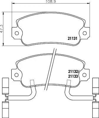 HELLA PAGID 8DB 355 018-931 - Bremžu uzliku kompl., Disku bremzes ps1.lv