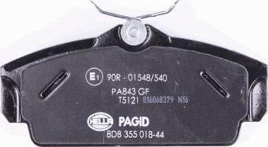 HELLA PAGID 8DB 355 018-441 - Bremžu uzliku kompl., Disku bremzes ps1.lv