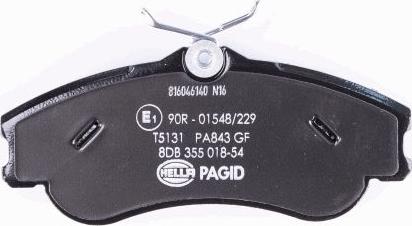 HELLA PAGID 8DB 355 018-541 - Bremžu uzliku kompl., Disku bremzes ps1.lv