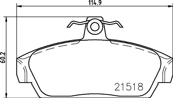 HELLA PAGID 8DB 355 018-081 - Bremžu uzliku kompl., Disku bremzes ps1.lv