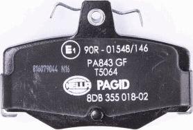 HELLA PAGID 8DB 355 018-021 - Bremžu uzliku kompl., Disku bremzes ps1.lv