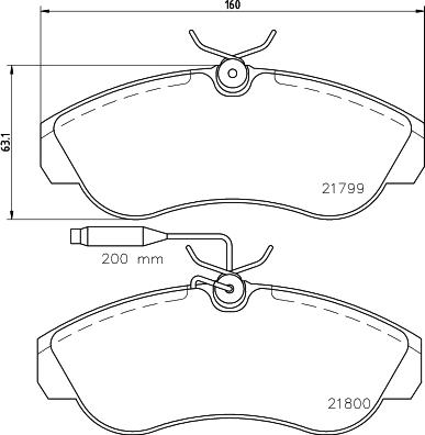 HELLA PAGID 8DB 355 018-151 - Bremžu uzliku kompl., Disku bremzes ps1.lv