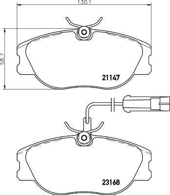 HELLA PAGID 8DB 355 018-181 - Bremžu uzliku kompl., Disku bremzes ps1.lv