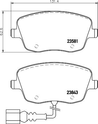 HELLA PAGID 8DB 355 018-811 - Bremžu uzliku kompl., Disku bremzes ps1.lv