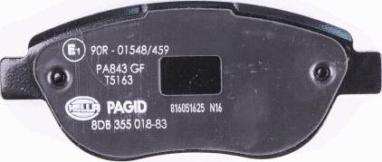 HELLA PAGID 8DB 355 018-831 - Bremžu uzliku kompl., Disku bremzes ps1.lv