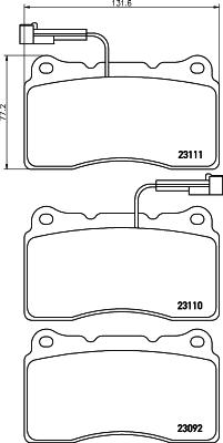 HELLA PAGID 8DB 355 018-361 - Bremžu uzliku kompl., Disku bremzes ps1.lv