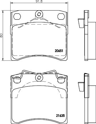 HELLA PAGID 8DB 355 018-381 - Bremžu uzliku kompl., Disku bremzes ps1.lv