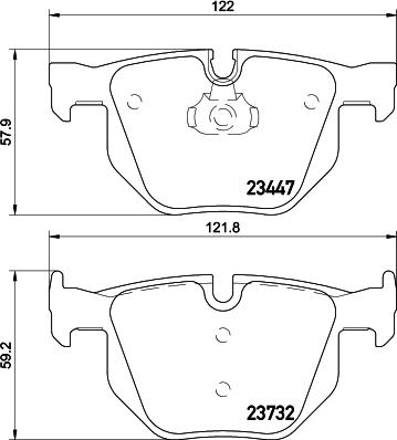 HELLA PAGID 8DB 355 013-941 - Bremžu uzliku kompl., Disku bremzes ps1.lv