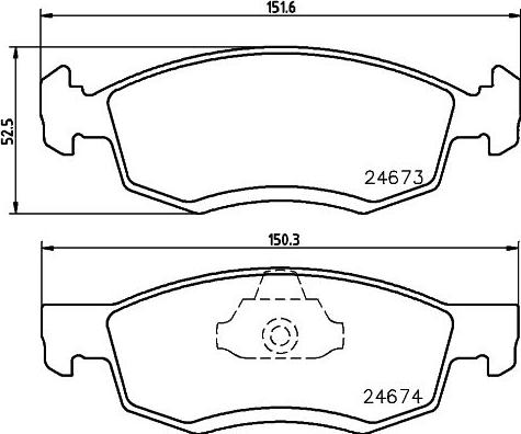 HELLA PAGID 8DB 355 013-951 - Bremžu uzliku kompl., Disku bremzes ps1.lv