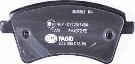 HELLA PAGID 8DB 355 013-961 - Bremžu uzliku kompl., Disku bremzes ps1.lv