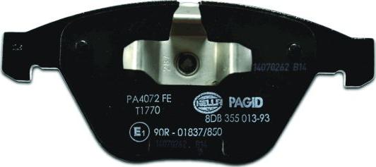 HELLA PAGID 8DB 355 013-931 - Bremžu uzliku kompl., Disku bremzes ps1.lv