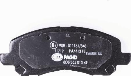 HELLA PAGID 8DB 355 013-491 - Bremžu uzliku kompl., Disku bremzes ps1.lv