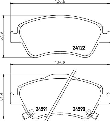 HELLA PAGID 8DB 355 013-561 - Bremžu uzliku kompl., Disku bremzes ps1.lv