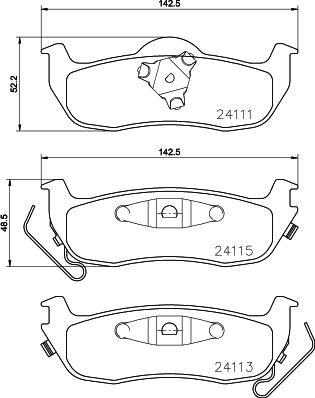 HELLA PAGID 8DB 355 013-681 - Bremžu uzliku kompl., Disku bremzes ps1.lv