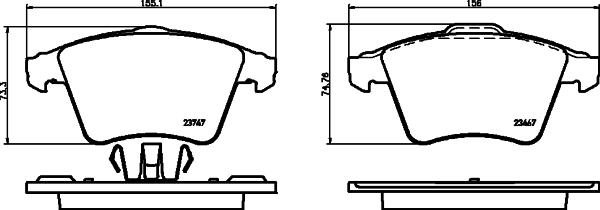 HELLA PAGID 8DB 355 013-811 - Bremžu uzliku kompl., Disku bremzes ps1.lv