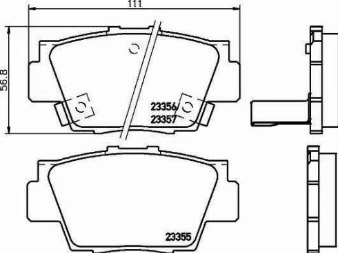 HELLA PAGID 355013831 - Bremžu uzliku kompl., Disku bremzes ps1.lv