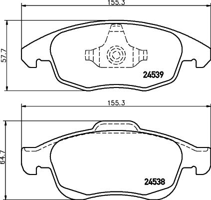 HELLA PAGID 8DB 355 013-341 - Bremžu uzliku kompl., Disku bremzes ps1.lv