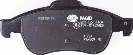 HELLA PAGID 8DB 355 013-341 - Bremžu uzliku kompl., Disku bremzes ps1.lv