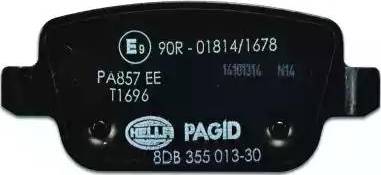 HELLA PAGID 8DB 355 013-301 - Bremžu uzliku kompl., Disku bremzes ps1.lv