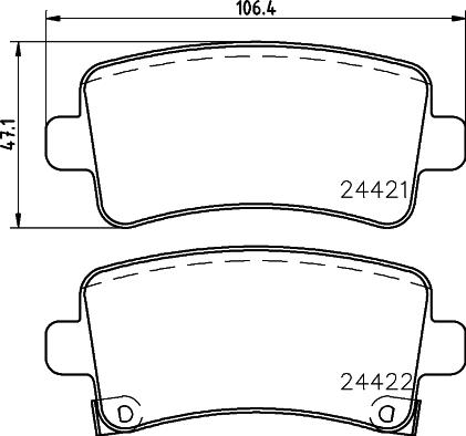 Magneti Marelli T1663MM - Bremžu uzliku kompl., Disku bremzes ps1.lv